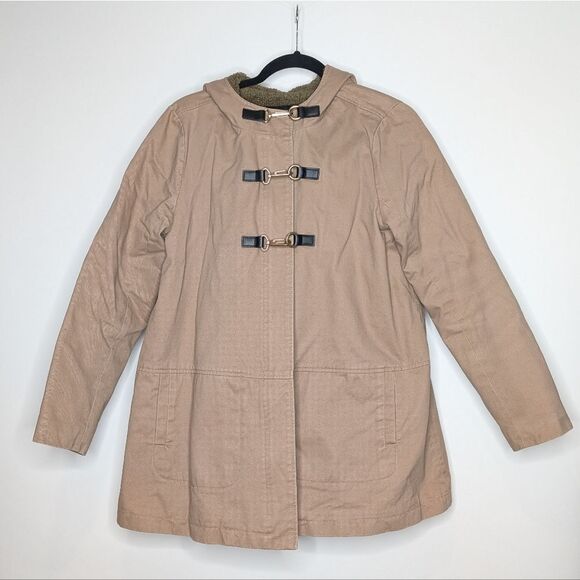 Maje Guapa Parka Camel Coat Toggle w/o fur trim Size 38 - Picture 2 of 11